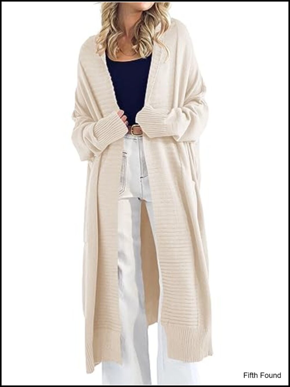 Oversized Chunky Knit Long Cardigan Sweater Coat with Pockets